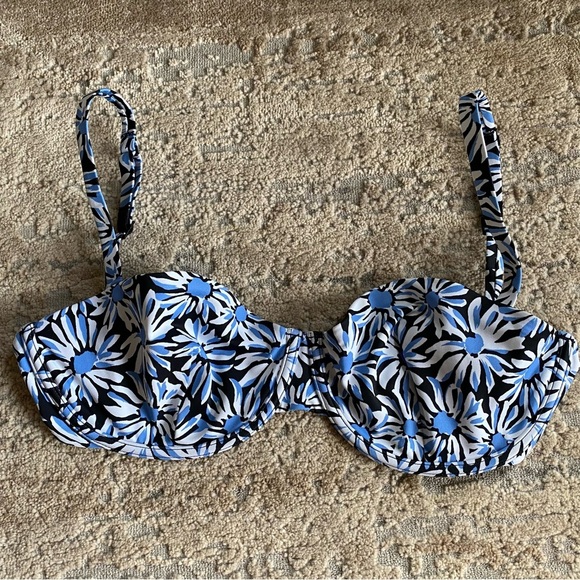 Cuup Bikini Bottoms Bloom Cloud Lined Blue White Black Daisy Floral Print: 2 - Picture 7 of 7